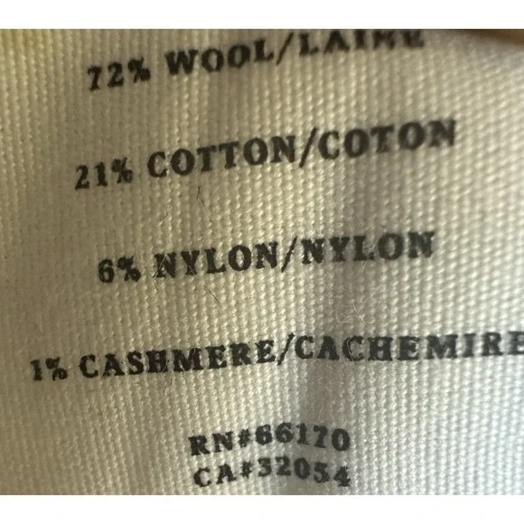 Anthropologie Sparrow Wool Blend Long Cardigan Sweater Gray Red Striped M - Picture 4 of 7